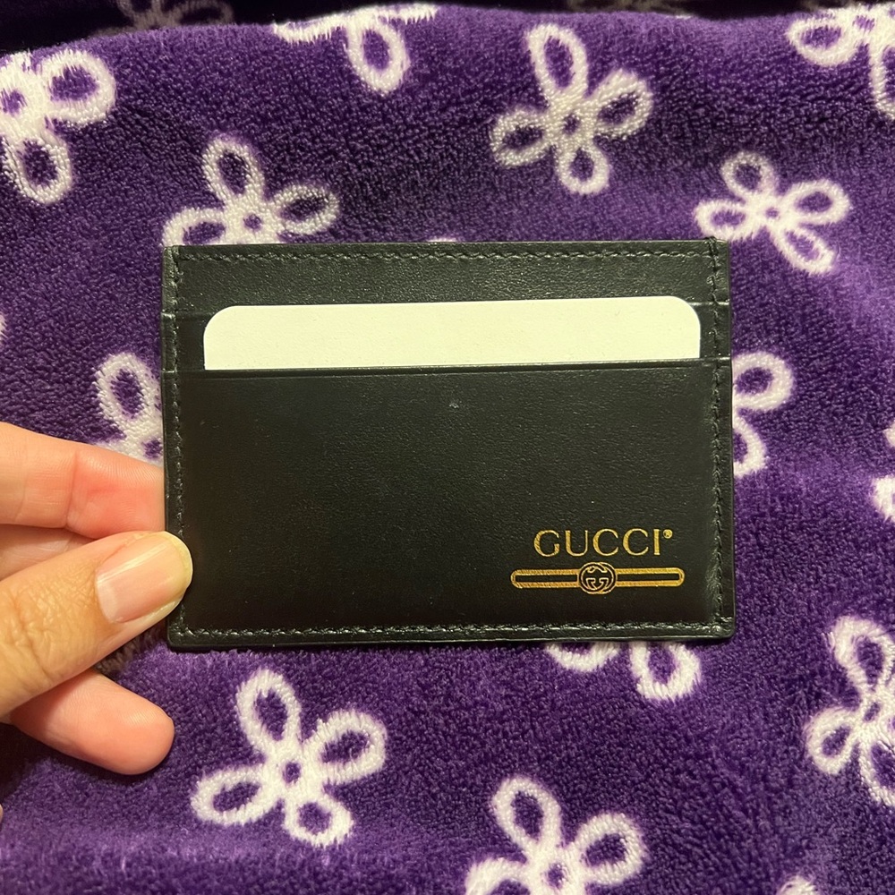 Gucci Black Leather Card Holder NWOTS!